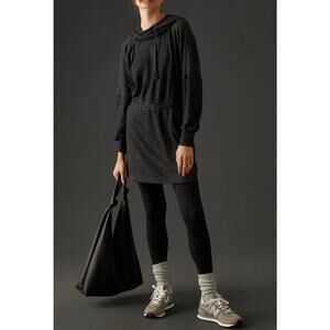 Daily Practice by Anthropologie Hooded Mini Dress Gray Long Sleeve